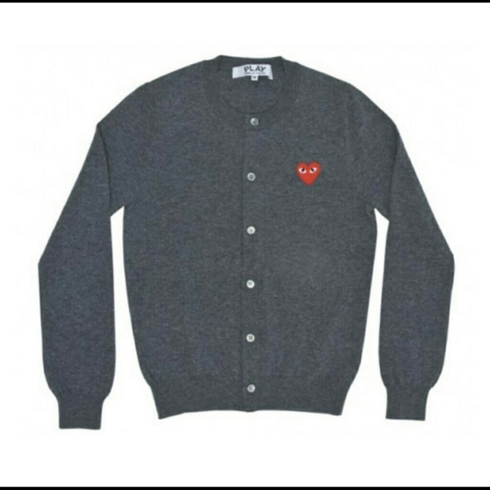 COMME des GARÇONS PLAY Sweater Cardigan in grey